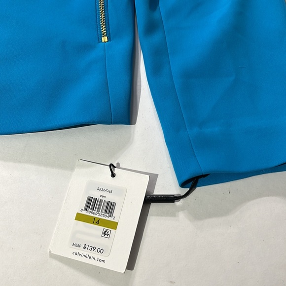 Calvin Klein Suits bright blue open hang blazer sz 14 NEW! spring sunmer - Picture 3 of 7